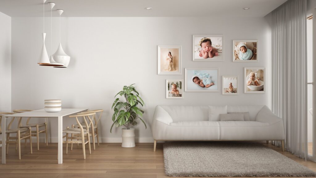 Contact Dreamy Moon Photography newborn photographer Gold Coast QLD gallery wall